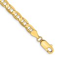 thumbnail image 1 of Diamond2Deal 14K Yellow Gold 4.5mm Concave Anchor Chain Bracelet for Men 7", 1 of 6