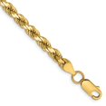 thumbnail image 1 of Diamond2Deal 14K Yellow Gold 4.5mm Rope Chain Bracelet 8 inch for Women, 1 of 5