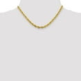 thumbnail image 1 of Diamond2Deal 14K Yellow Gold 4.75mm Semi Solid Rope Chain Necklace for Men 16", 1 of 6