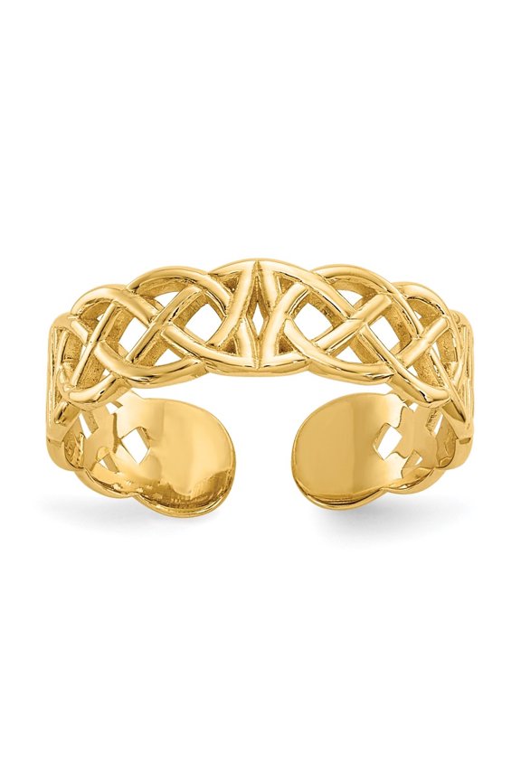 14K Yellow Gold Celtic Toe Ring