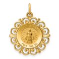 thumbnail image 1 of Diamond2Deal 14K Yellow Gold Infant of Prague Medal Pendant for Women (L- 0.95 in, W- 0.75 in), 1 of 4
