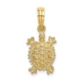 thumbnail image 1 of Diamond2Deal 14K Yellow Gold Land Turtle Charm Pendant for Women (L- 0.83 in, W- 0.39 in), 1 of 4
