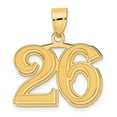 thumbnail image 1 of Diamond2Deal 14K Yellow Gold Polished Etched Number 26 Pendant for Women, 1 of 7