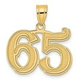 thumbnail image 1 of Diamond2Deal 14K Yellow Gold Polished Etched Number 65 Pendant for Women, 1 of 6