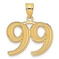 thumbnail image 1 of Diamond2Deal Mother's Day Gift 14K Yellow Gold Polished Etched Number 99 Pendant for Women, 1 of 7