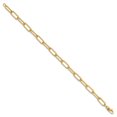 thumbnail image 1 of Diamond2Deal 14K Yellow Gold Polished Textured Oval Link Chain Bracelet for Women 7.5", 1 of 5
