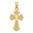 thumbnail image 1 of Diamond2Deal 14K Yellow Gold Reversible Passion Cross Pendant for Women (L- 1.03 inch, W- 0.48 inch), 1 of 6