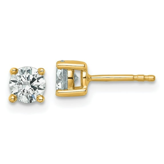 Diamond2Deal 14k 3/4 carat Lab Grown Diamond VS+ F+ Round Complete Four ...