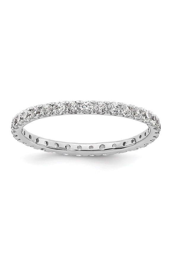 14k White Gold 1/2 carat Lab Grown Diamond VS/SI D E F Size 4.5 Eternity Ring for Women