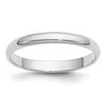 thumbnail image 1 of Diamond2Deal 14k White Gold 2.5mm Half-Round Wedding Band Ring for Women Size 5, 1 of 1