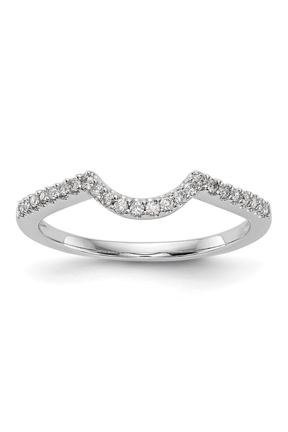 14k White Gold Lab Grown Diamond Band for Women Size- 7