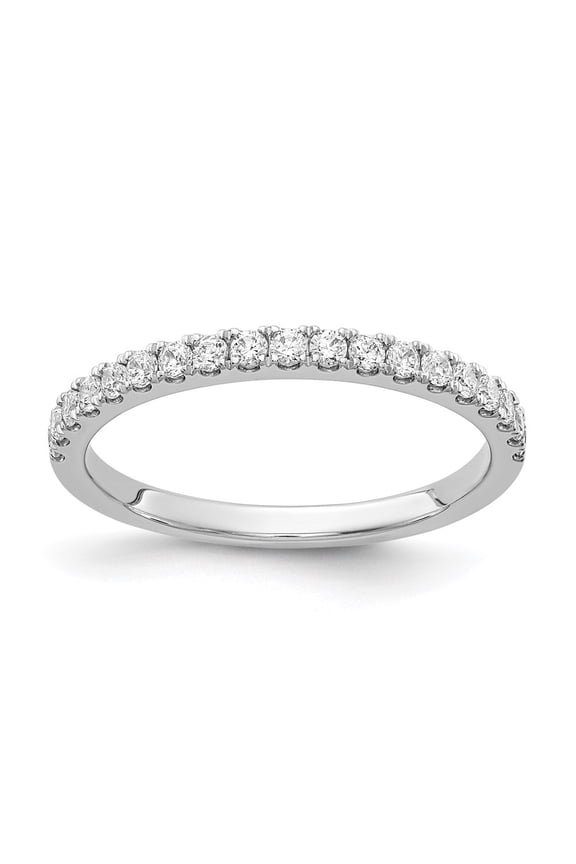 14k White Gold Lab Grown Diamond Band for Women Size- 7