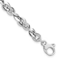 thumbnail image 1 of Diamond2Deal 14k White Gold Polished Link Chain Bracelet for Men 7.5", 1 of 7