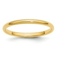 thumbnail image 1 of Diamond2Deal 14k Yellow Gold 2mm Half Round Wedding Band Ring for Women Size 8.5, 1 of 1