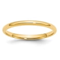 thumbnail image 1 of Diamond2Deal 14k Yellow Gold 2mm Lightweight Comfort Fit Wedding Band Ring for Women Size 8.5, 1 of 1