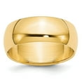 thumbnail image 1 of Diamond2Deal 14k Yellow Gold 7mm Lightweight Half Round Wedding Band Ring for Women Size 7.5, 1 of 1