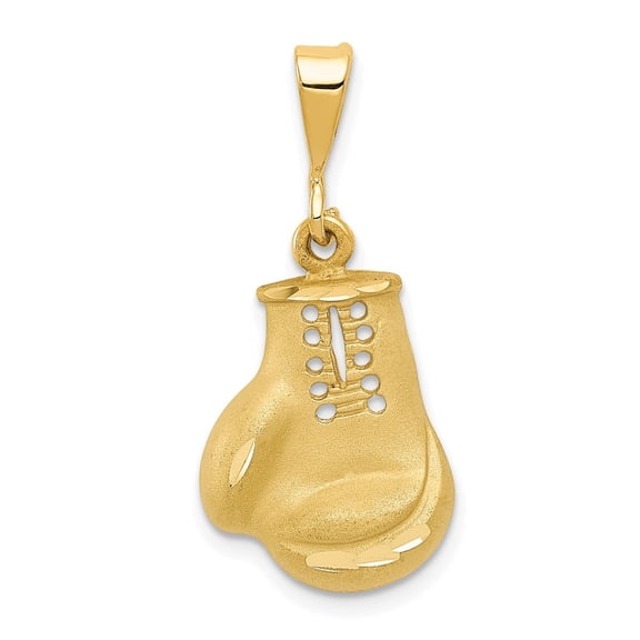 Diamond2Deal 14k Yellow Gold Boxing G Charm Pendant for Men (L- 0.91 inch, W- 0.52 inch)
