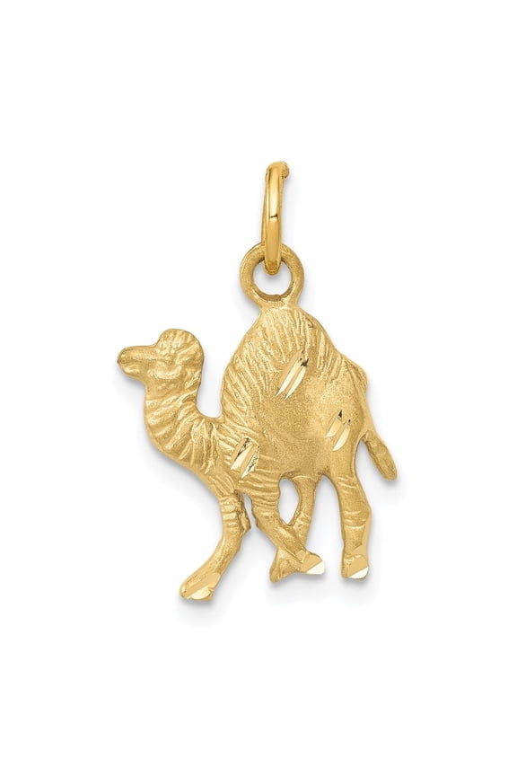 14k Yellow Gold Camel Charm Pendant for Men (L- 0.83 inch, W- 0.52 inch)