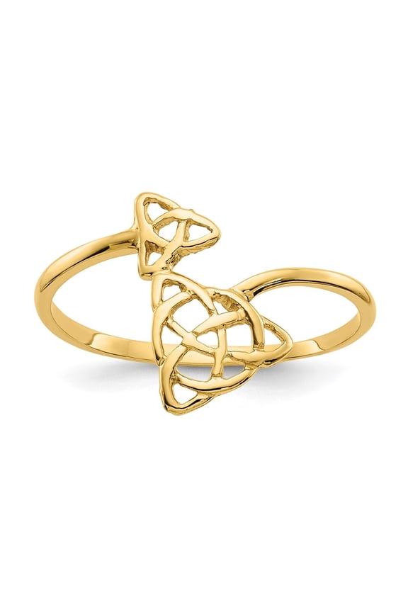 14k Yellow Gold Knot Ring Size 7 for Women