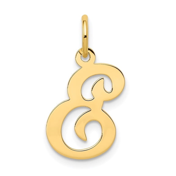 Diamond2Deal 14k Yellow Gold Letter E Initial Charm Pendant for Women