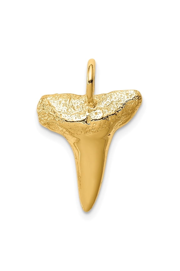 14k Yellow Gold Shark Tooth Pendant for Men