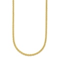 thumbnail image 1 of Diamond2Deal 18K Two-Tone Gold Green Gold 2.8mm Solid Spiga Chain Necklace for Women 18", 1 of 4