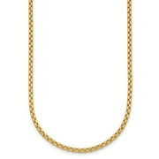 Diamond2Deal 18K Yellow Gold Polished 2.7mm Solid Round Box Chain Necklace for Women 20"