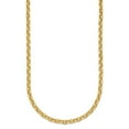 thumbnail image 1 of Diamond2Deal 18K Yellow Gold Polished 3.5mm Solid Oval Rolo Chain Necklace for Women 30", 1 of 1