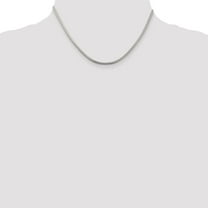 Diamond2Deal 925 Sterling Silver 2.5mm Round Snake Chain Necklace for Women 16"