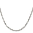 thumbnail image 1 of Diamond2Deal 925 Sterling Silver 3.5mm Curb Chain Necklace for Women 22", 1 of 6