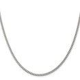 thumbnail image 1 of Diamond2Deal 925 Sterling Silver 3mm Curb Chain Necklace for Men 22", 1 of 7