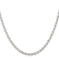 thumbnail image 1 of Diamond2Deal 925 Sterling Silver 4.5mm Solid Rope Chain Necklace for Women 18", 1 of 7