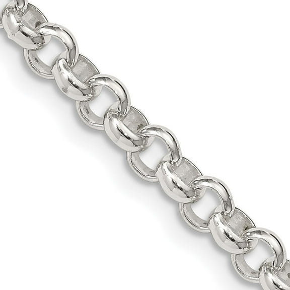 Diamond2Deal 925 Sterling Silver 4.6mm Rolo Chain Necklace for Women 2