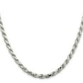 thumbnail image 1 of Diamond2Deal 925 Sterling Silver 5.75mm Diamond-Cut Rope Chain Necklace for Men 36", 1 of 6