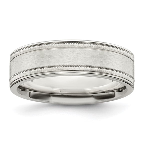 Diamond2Deal 925 Sterling Silver 6mm Brushed Wedding Band Ring Size 11 for Men