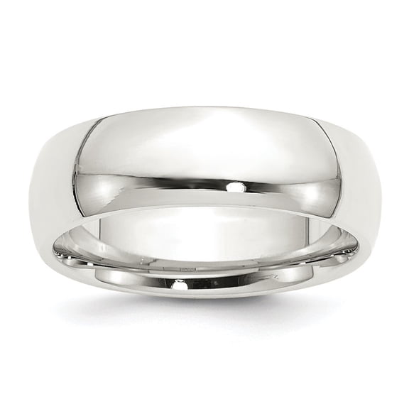 Diamond2Deal 925 Sterling Silver 7mm Comfort Fit Band Ring for Women Size 5.5