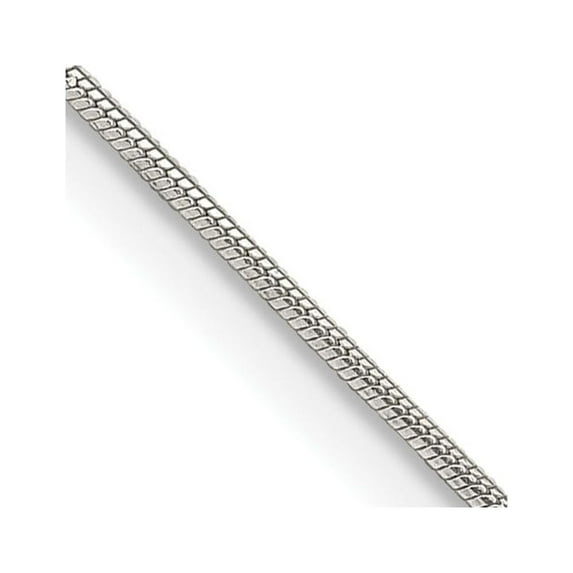 Diamond2Deal 925 Sterling Silver .8 mm Snake Chain Necklace for Women 28"