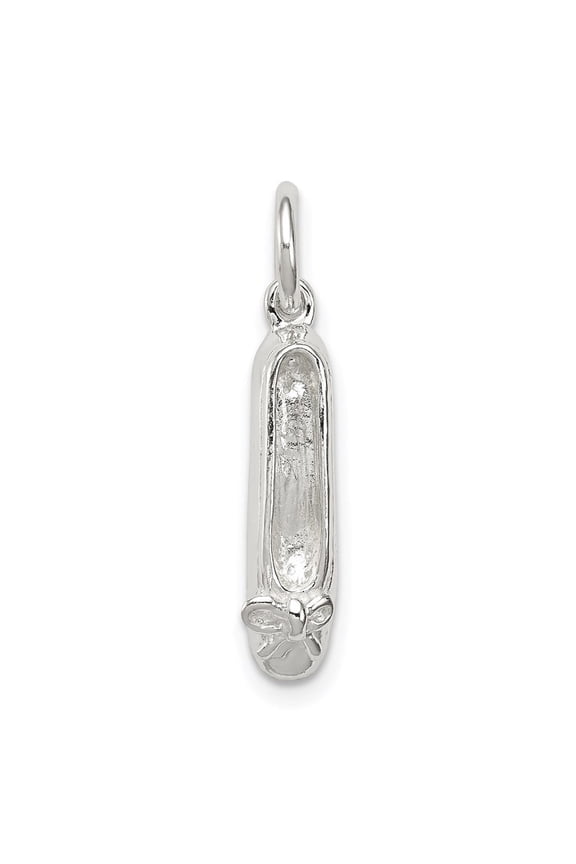 925 Sterling Silver Ballet Slippers Charm Pendant for Women