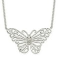thumbnail image 1 of Diamond2Deal 925 Sterling Silver Butterfly Necklace for Women 18", 1 of 4
