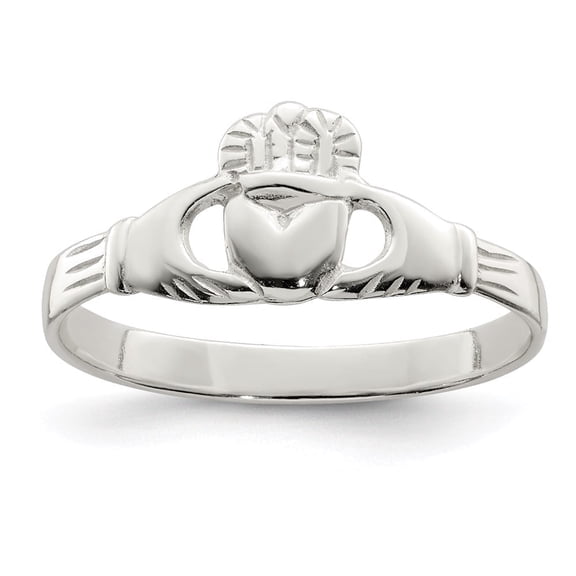 Diamond2Deal Mother's Day Gift 925 Sterling Silver Claddagh Ring for Women Size 8