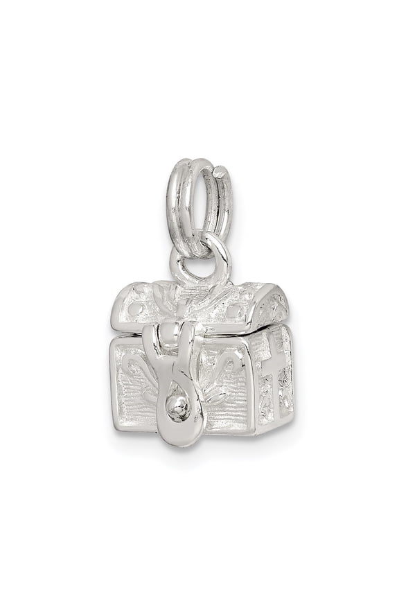 925 Sterling Silver Cross Prayer Box Pendant for Women (L- 0.52 in, W- 0.44 in)