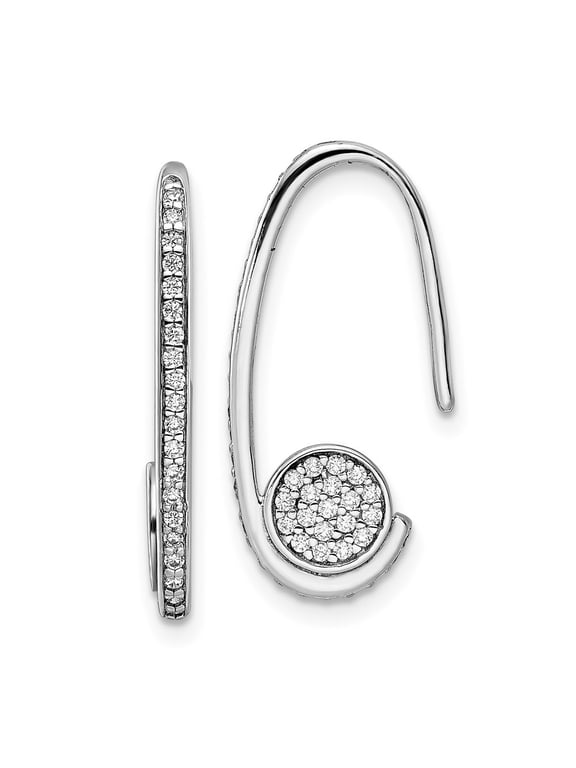 925 Sterling Silver Cubic Zirconia Dangle Earrings for Women