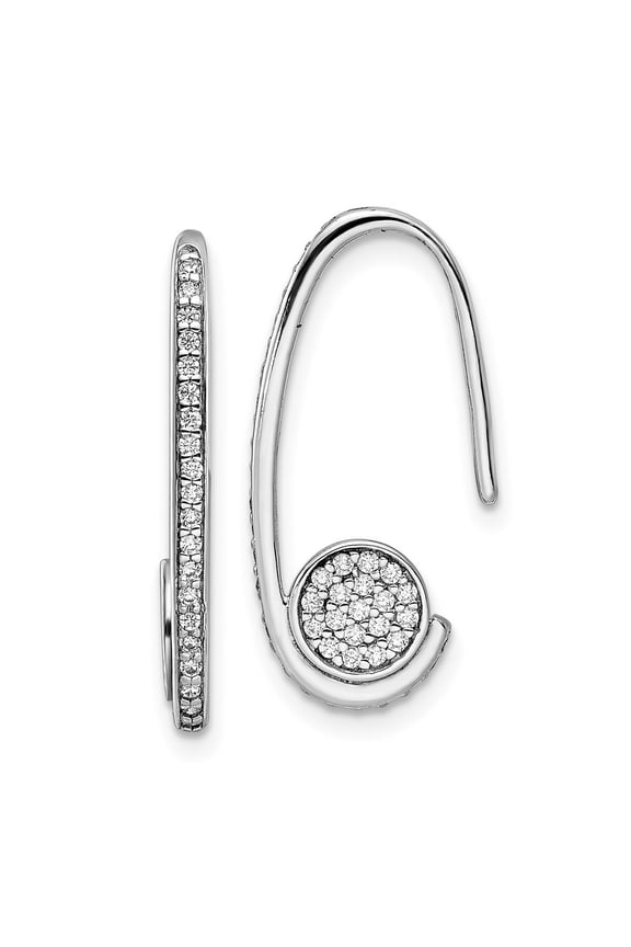 925 Sterling Silver Cubic Zirconia Dangle Earrings for Women