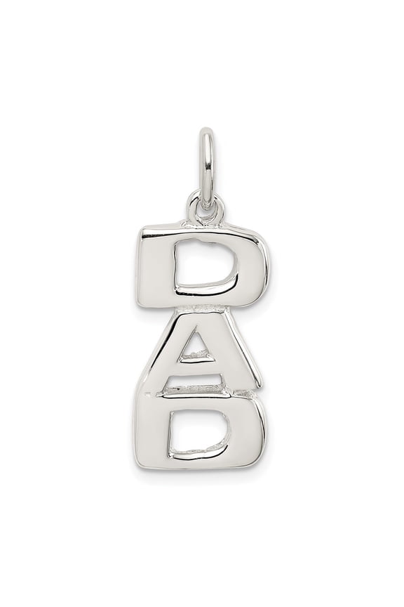 925 Sterling Silver DAD Charm Pendant for Men