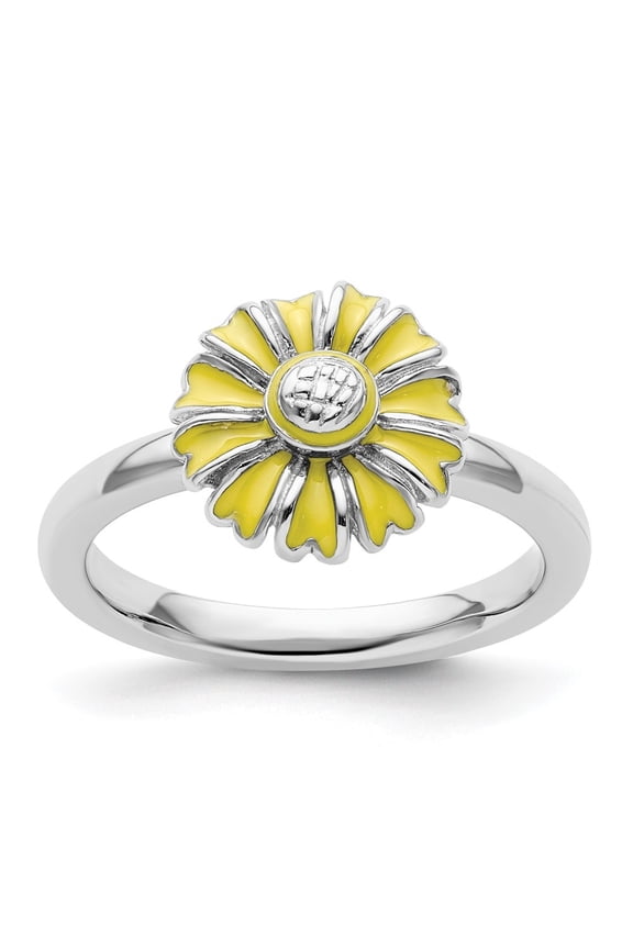 925 Sterling Silver Daisy Ring for Women Size-10