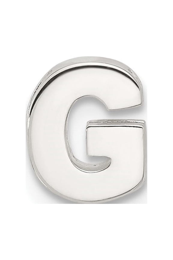 925 Sterling Silver E-coated Letter G Slide Charm Pendant for Women (L- 0.31 in)