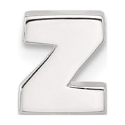 Diamond2Deal 925 Sterling Silver E-coated Letter Z Slide Charm for Women L-7.39 mm