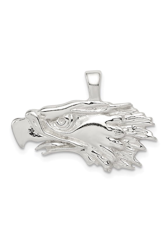 925 Sterling Silver Eagle Pendant for Men(L- 0.75 in, W-1.11 in)