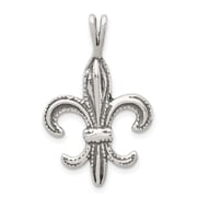 Diamond2Deal 925 Sterling Silver Fleur De Lis Charm Pendant for Men
