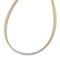 thumbnail image 1 of Diamond2Deal 925 Sterling Silver Gold-plated Rho-plated Bar with 2" ext. Necklace for Women 16", 1 of 6